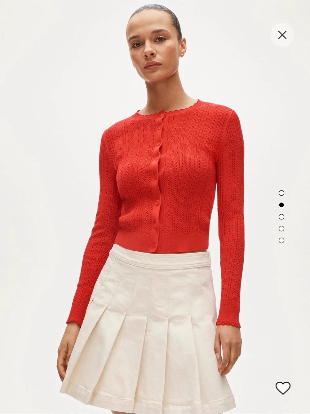 J. Crew Pleated Mini Skirt in Cream NWT